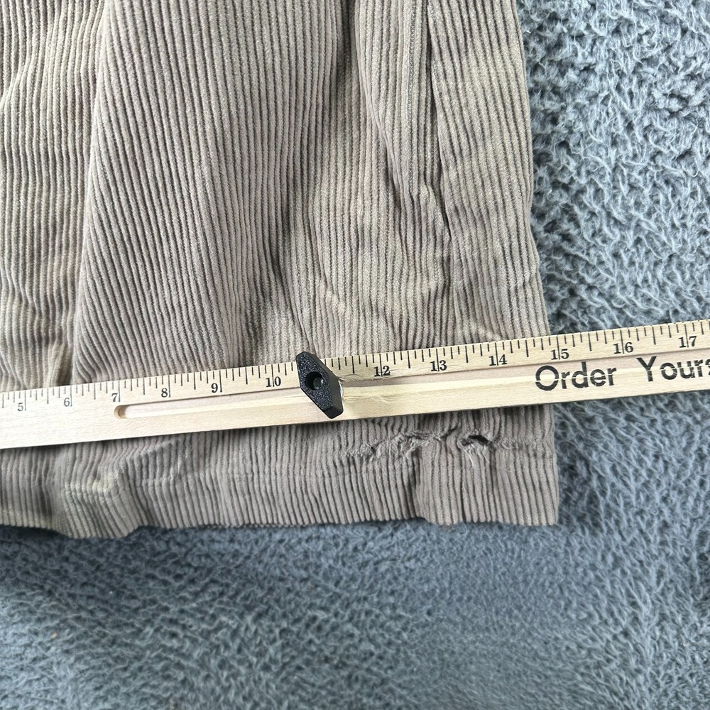 MNML Pant Mens L Brown Corduroy Cotton Cargo Wide-Leg Baggy Utility Workwear - Picture 9 of 12